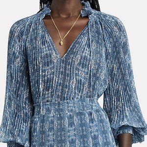 Intermix Paulette Pleated Paisley Print Blouse